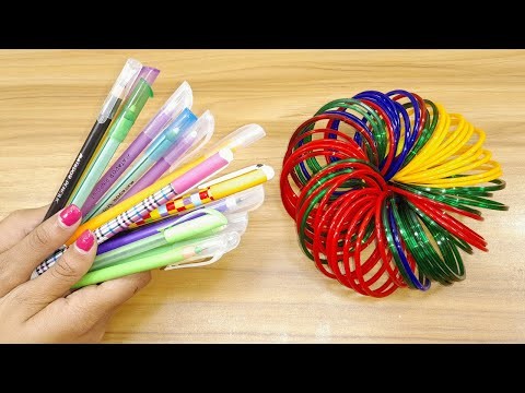 2 SUPERB WALL HANGING DECOR IDEAS USING DIY THINGS AND OLD PEN | BEST OUT OF WASTE