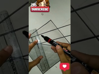 3d drawing illusion 3d shorts How to draw a ladder 3d effect #Shorts Close to 200 sub  to reach