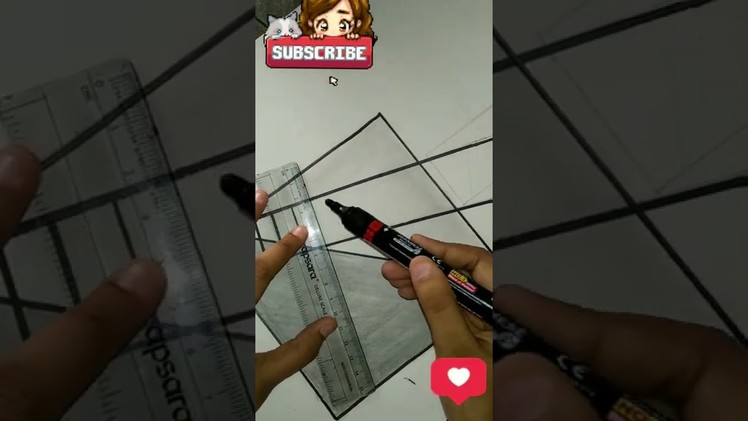 3d drawing illusion 3d shorts How to draw a ladder 3d effect #Shorts Close to 200 sub  to reach