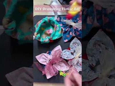 5 Minute DIY Flower Petal Drawstring Bag