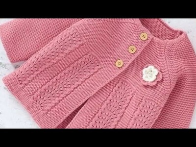 Amazing hand knitting baby girls frock design latest design