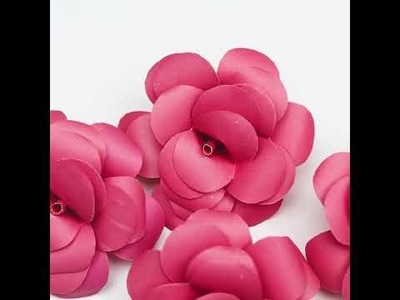 Beautiful Flower Making with Paper. Nice Idea.