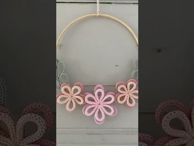 Beautiful wall hanging | for home decor???? | flowers design | #craft #short #craftvideo #craftylife #k