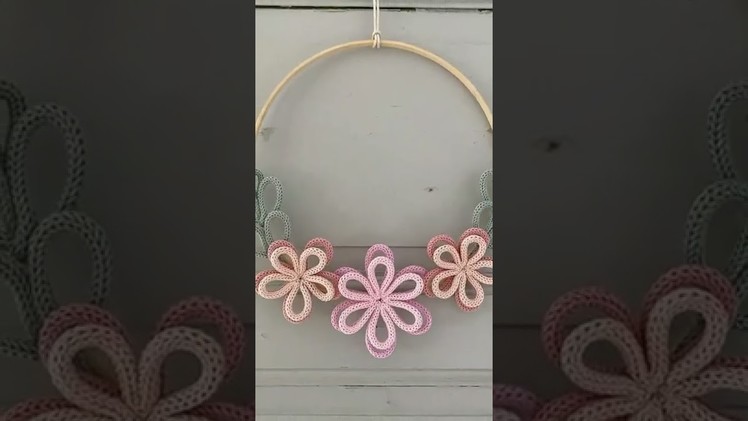 Beautiful wall hanging | for home decor???? | flowers design | #craft #short #craftvideo #craftylife #k