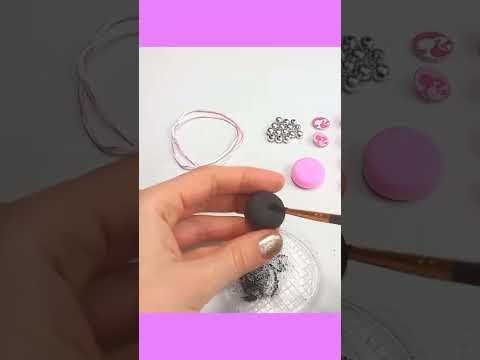 DIY Clay Crafts Barbie Bracelet - How to Make a Barbie Bracelet with Clay #shorts