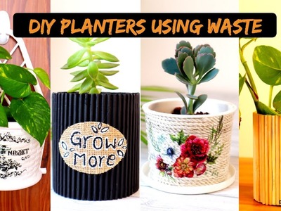 DIY Easy Planters Ideas Using Waste Material || No Cost Plastic Bottle planters ||