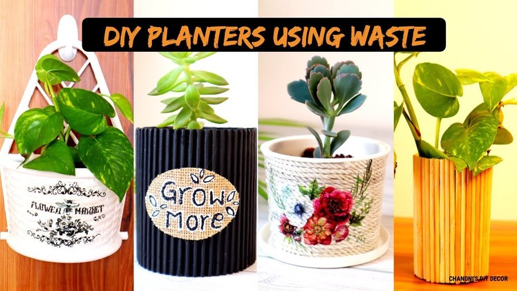 DIY Easy Planters Ideas Using Waste Material || No Cost Plastic Bottle planters ||