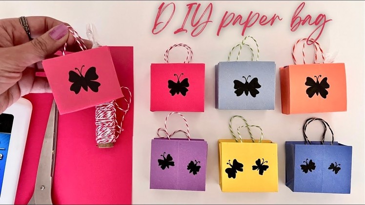 DIY mini gift bags | DIY butterfly gift bags | easy craft ideas | how to make gift bag | DIY bag