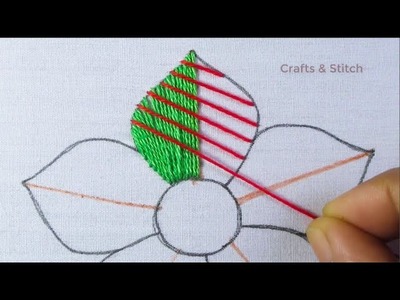 Hand embroidery new & colorful flower design with super easy flower embroidery needle work tutorial