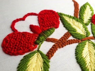 Hand embroidery very unique and colorful flower design