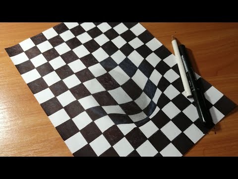How to Draw 3D Grid Illusion | Anamorphic Art#howtodraw #3dpicture #easydrswing