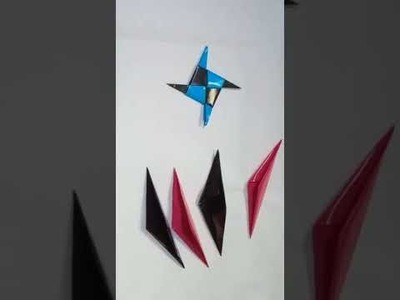 How to make an origami ninja star || shuriken || #shorts #origami #craft #diy