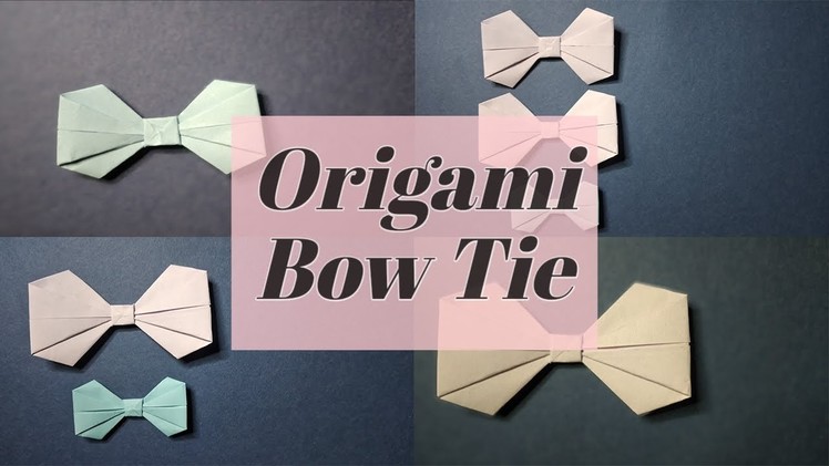 How to make Origami Bow tie | DIY paper craft | simple and easy paper bow tie | iRAah's crafts