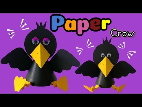 How To Make Paper Crow|Origami Paper Crow|Easy paper crow|paper toys