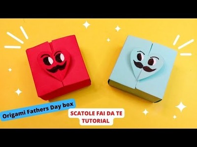 ????????????‍???? LAVORETTI PER LA FESTA DEL PAPÀ : SCATOLA FAI DA TE TUTORIAL | Origami Fathers Day Box