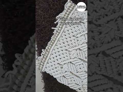 Macrame Cushion Cover Shorts | Easy Design For Macrame Beginners | Macrame Pillow Cover #shorts