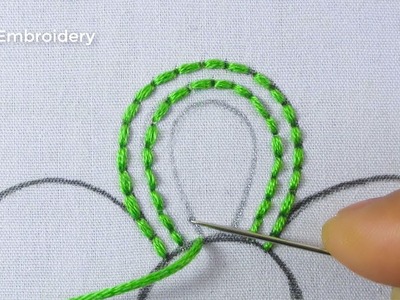 Modern Hand Embroidery Amazing Three Step Flower Design Super Easy Needle Work Flower Stitch Tutoria