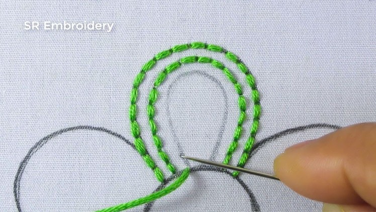 Modern Hand Embroidery Amazing Three Step Flower Design Super Easy Needle Work Flower Stitch Tutoria