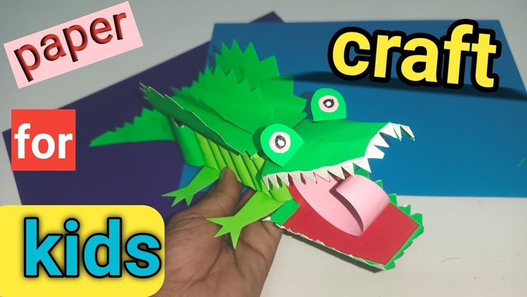 Paper craft ideas for kids 2022 -paper craft crocodile. paper craft animal