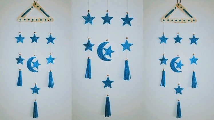 Ramadan Decoration ideas.Moon and Star Wall Hanging for Ramzan Mubarak.DIY Wallmate making