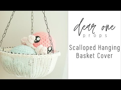 **Scalloped Hanging Basket Cover** made using Sentro 48 Knitting Loom