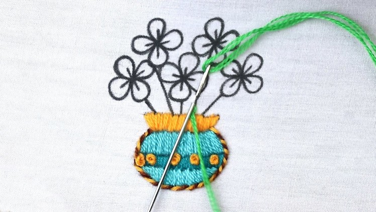 Unique hand embroidery designs - new creative hand embroidery tutorial following easy sewing steps