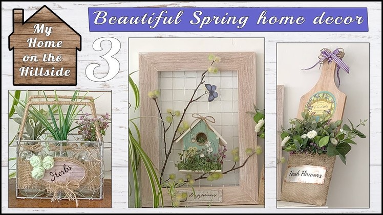 3 Spring Decor DIY ideas 2022  |  High end looking craft  |   Upcycled thrift store buys