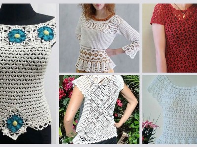 Astonishing crochet tops lace with innovative crochet Pattern #crochetblouse #crochettops