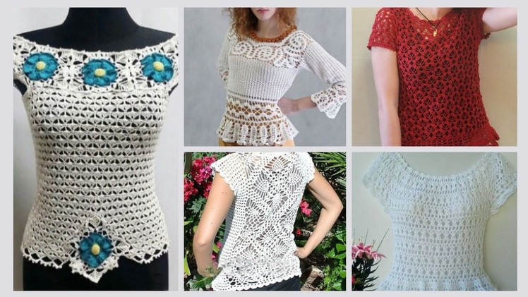 Astonishing crochet tops lace with innovative crochet Pattern #crochetblouse #crochettops