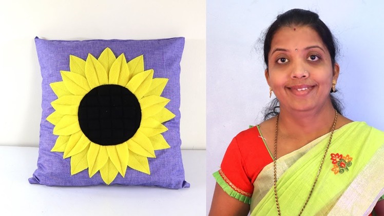 Beautiful Flower Shaped Sofa Pillow l DIY Pillow l Sewing Tutorials l Sonali's Creations