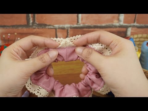 Beginner Sewing Scrunchie with Lace - How to Make Scrunchies Easy for Beginners