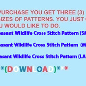 CRAFTS Pheasant Wildlife Cross Stitch Pattern***LOOK***Buyers Can Download Your Pattern As Soon As They Complete The Purchase