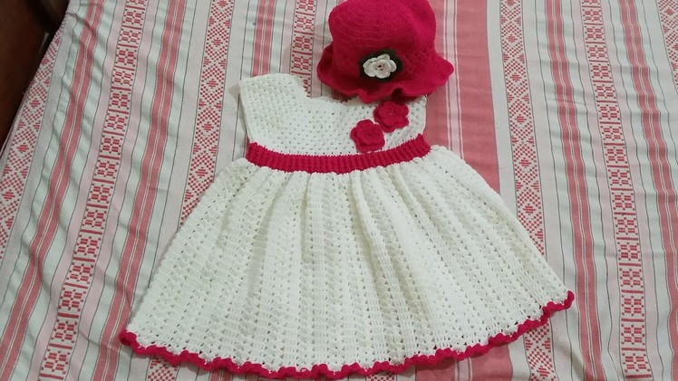 Crochet crochet baby girl frock with beautiful Hat  March 20, 2022