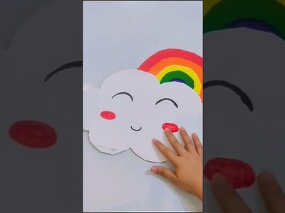 ????????Cutest Rainbow Wall Hanging #shorts #viralvideo #craft #artandcraft #papercraft #creatingforindia