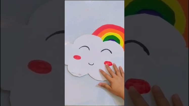 ????????Cutest Rainbow Wall Hanging #shorts #viralvideo #craft #artandcraft #papercraft #creatingforindia