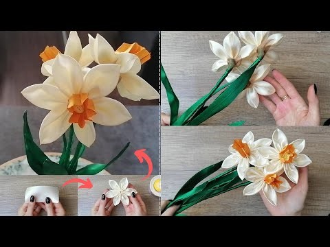 D.Y.I. Daffodil Flower From Satin Ribbon