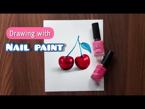 Drawing with Nail paint : tutorial #shorts