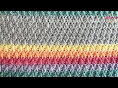EASY Crochet Blanket - Alpine Stitch. Simple repeat and AMAZING texture!