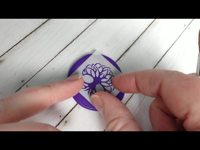 Easy Tree Pendant with Polymer Clay and Stencil