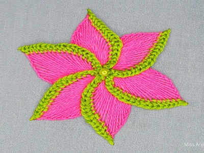 Flower Embroidery: Hand Embroidery: Cute Embroidery: Easy Embroidery Tutorial: Flower Pattern