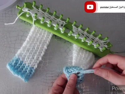 How to Loom Knit a Baby _ loom knit a baby sweater  @Loom knitting sweater-فن النسيج