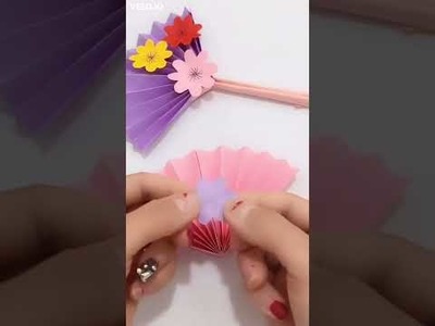 How to make Paper Fan - DIY Magic Hand Fan - Origami paper Craft | DIY Origami Fan Craft with Paper