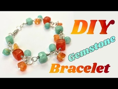 How to Make this Beaded Gemstone Bracelet - DIY Beaded Bracelet Tutorial