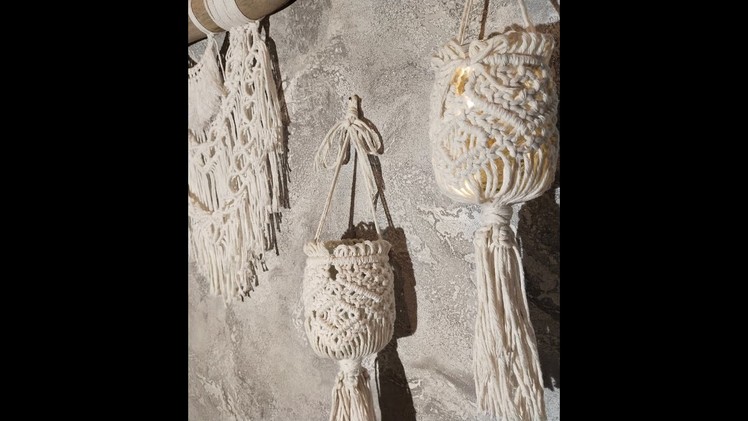 Macrame lantern hanging, TUTORIAL house and garden. makrama lampion ze słoika boho styl, ogród i dom