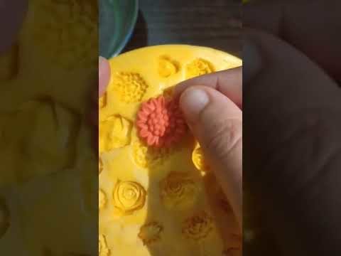 Sunflower tutorial with silicone mold | craft ideas | polymer clay miniature | #shorts #diy