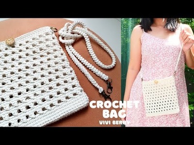 ????Super Easy DIY Crochet Crossbody Bag | Swirl Stitch Sling Bag Crochet Tutorial | ViVi Berry Crochet