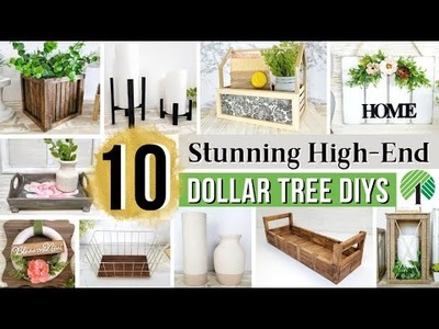 Top 10 DOLLAR TREE DIYS | Clever HIGH-END Crafts You'll DEFINITELY Want To Try