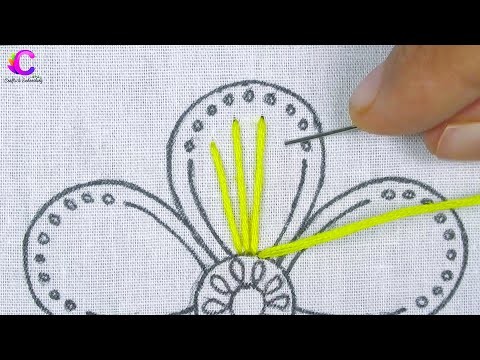 Unique Fancy Elegant Flower Hand Embroidery Tutorial For Beginner, Latest Sewing Embroidery Design