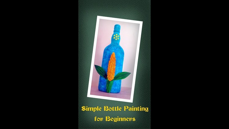 Very Easy Bottle art for Beginners. Bottle Painting. Bottle Craft. Insight Craft. Shorts 10