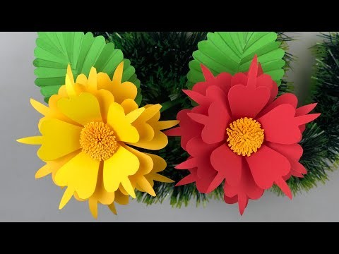 Amazing Paper Flower Making | Paper Flowers | Home Decor | Paper Craft | Flower Making | Crafts